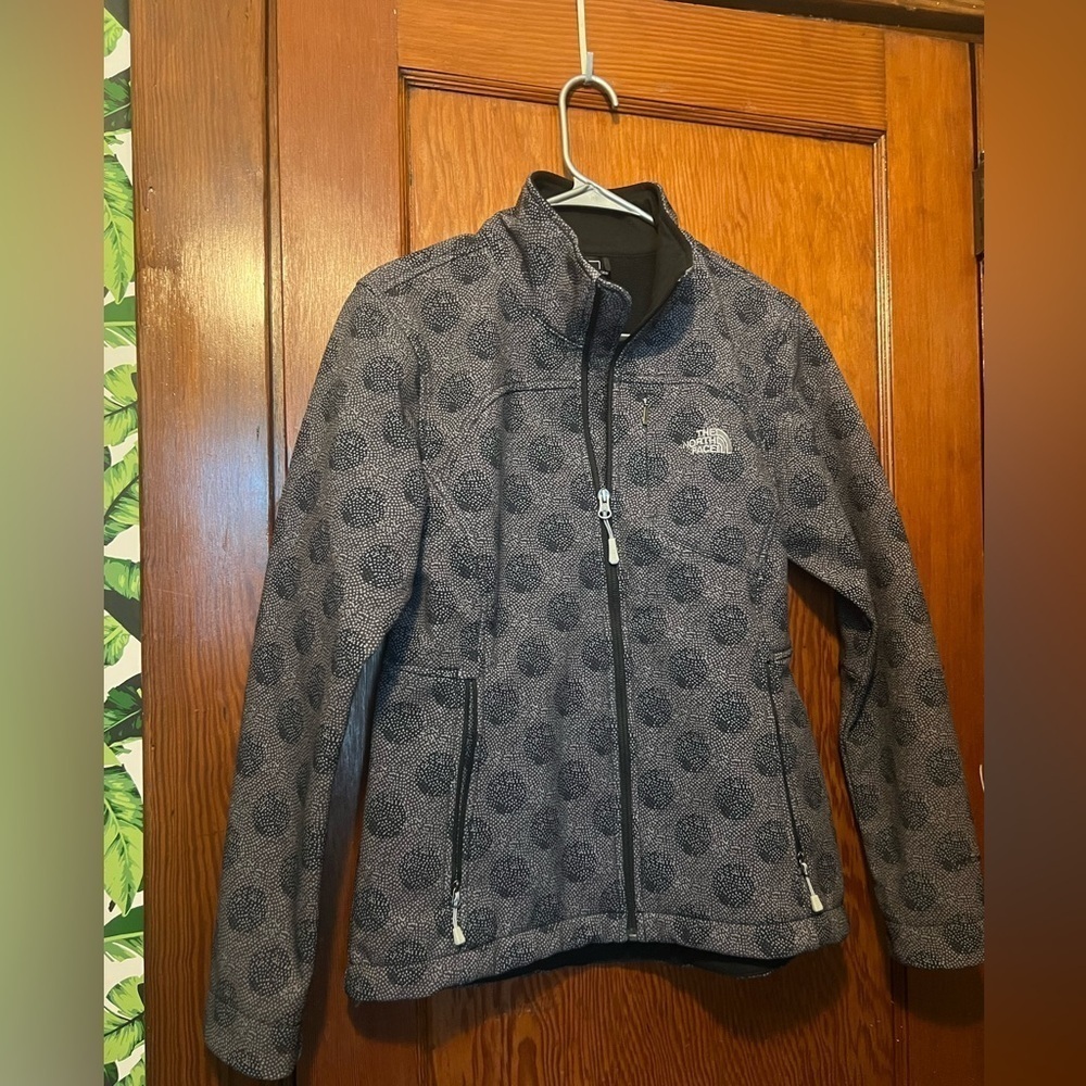 The North Face TNF Apex Bionic Micro Polka Dot Softshell Jacket Women Sz Medium